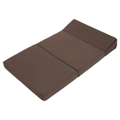 Skládací matrace/křeslo, 2v1, hnědá Taupe, VEDIS