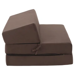 Skládací matrace/křeslo, 2v1, hnědá Taupe, VEDIS