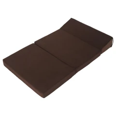 Skládací matrace/křeslo, 2v1, hnědá, VEDIS