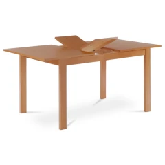 Jídelní stůl rozkládací 120+30x80x74 cm, deska MDF, dýha, nohy masiv, tmavý buk BT-6778 BUK3