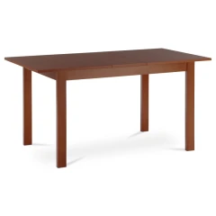 Jídelní stůl rozkládací 120+30x80x74 cm, deska MDF, dýha, nohy masiv, tm. třešeň BT-6778 TR3