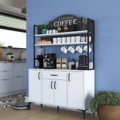 Multifunkční kuchyňská skříňka NEVIS barva bílá