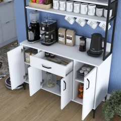 Multifunkční kuchyňská skříňka NEVIS barva bílá