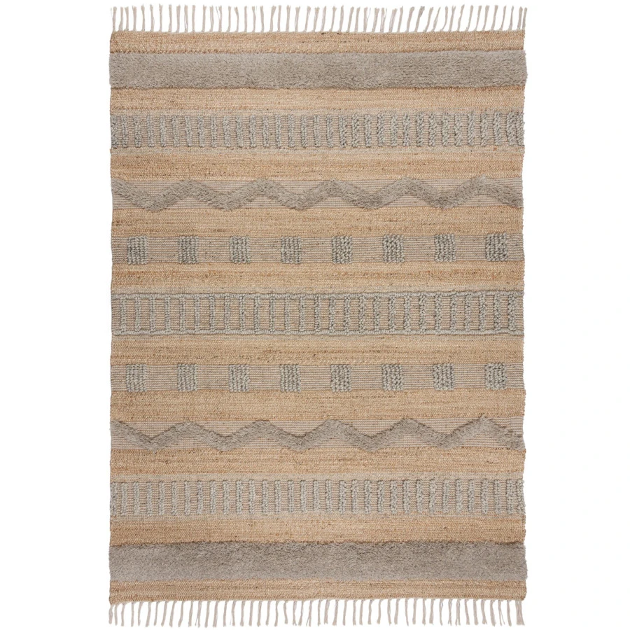 Kusový koberec Jubilant Medina Jute Natural/Grey