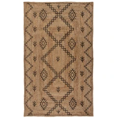 Kusový koberec Printed Jute Rowen Natural/Black