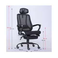 Kancelářská židle SIDRO - černá síťka / černá č.5