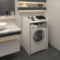 Skříňka na pračku, bílá, VOJTO