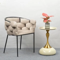 Jídelní křeslo, šedohnědá Taupe Velvet látka/černá, DOROTA