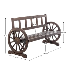 Zahradní lavička, hnědá, SABA TYP 2