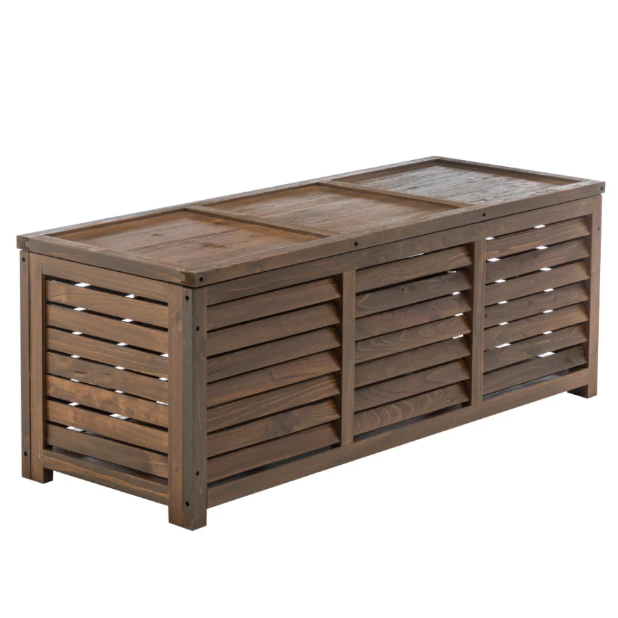 Zahradní úložný box LADAM, hnědá