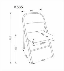 Skládací židle K565, černá č.2