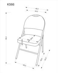 Skládací židle K566, šedá č.4