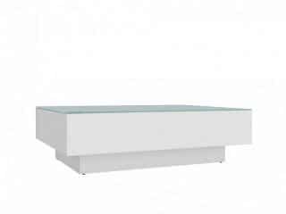 Konferenční stolek Kostka LAW3/11 - bílá/bílá lesk č.3