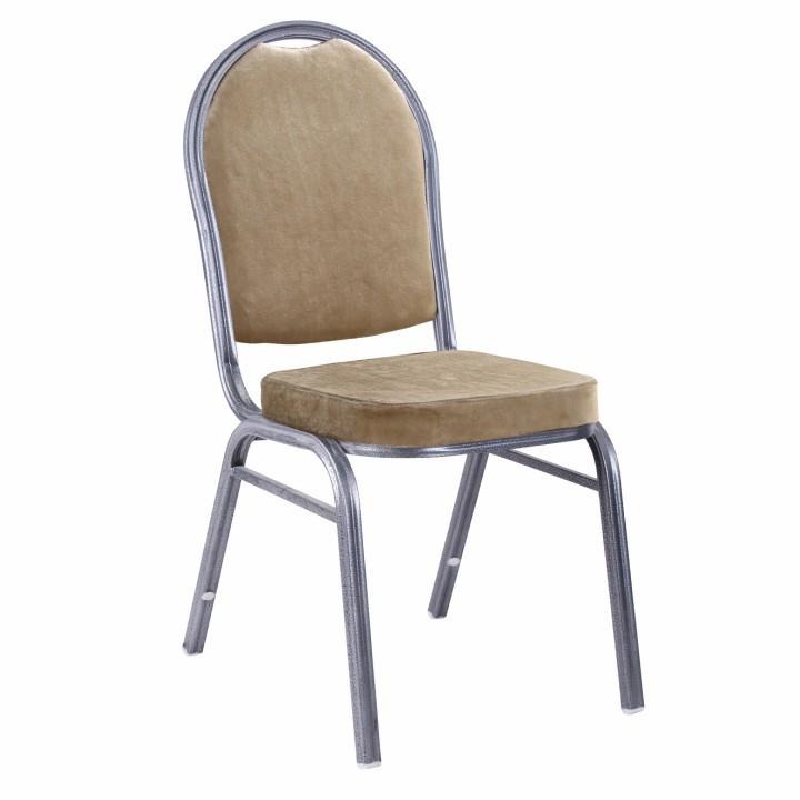 Levně Tempo Kondela Židle JEFF 2 NEW - béžová látka / šedý rám + kupón KONDELA10 na okamžitou slevu 3% (kupón uplatníte v košíku)