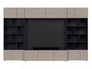 Obývací stěna Muro 320/SYM - černý antracit/šedá congo č.1