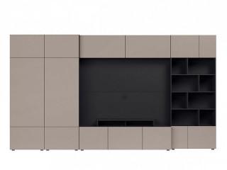 Obývací stěna Muro 360/ZAMK - černý antracit/šedá congo č.1