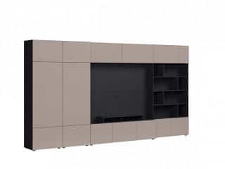 Obývací stěna Muro 380/ZAMK - černý antracit/šedá congo č.2