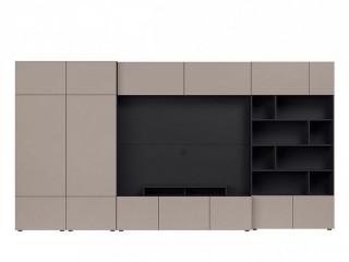 Obývací stěna Muro 380/ZAMK - černý antracit/šedá congo č.1