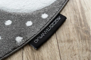 Dywany Łuszczów dětský kusový koberec Petit Bunny grey kulatý