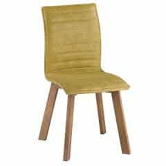 Jídelní židle, zelená ekokůže / kov, buk, NASTIA