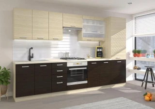 Kuchyňská skříňka Christo 90x90 ND 2F BB dub ferrara/legno tmavé