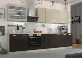Kuchyňská skříňka Christo 90x90 ND 2F BB dub ferrara/legno tmavé