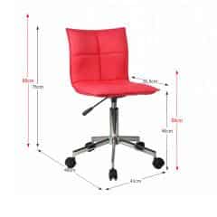 Kancelářská židle, červená, CRAIG