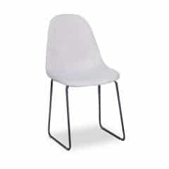 Jídelní židle, bílá / černá, ARUN