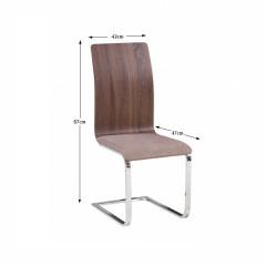 Jídelní židle, béžová látka / MDF hnědá, ODETA