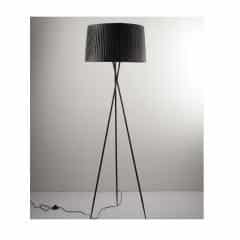 Stojací lampa, kovový / černý odstín, CINDA TYP 9