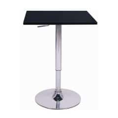 Barový stůl s nastavitelnou výškou, černá, FLORIAN
