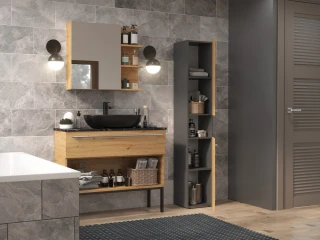Koupelnová skříňka Noeli I antracit/dub artisan