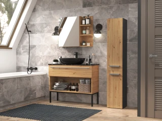 Koupelnová skříňka Noeli II antracit/dub artisan