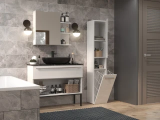 Koupelnová skříňka Noeli III bílá/bílý lesk