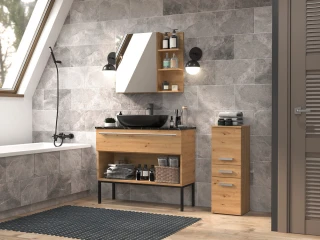 Koupelnová skříňka Noeli V 2D1S dub artisan
