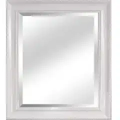 Zrcadlo, dřevěný rám bílé barvy, MALKIA TYP 2