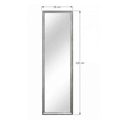 Zrcadlo, stříbrný dřevěný rám, MALKIA TYP 3