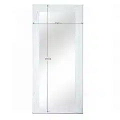 Zrcadlo, dřevěný rám bílé barvy, MALKIA TYP 8