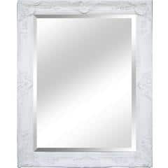 Zrcadlo MALKIA TYP 9 - dřevěný rám bílé barvy