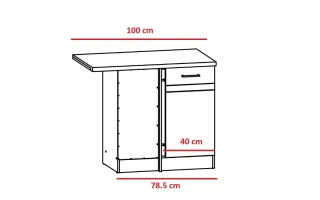 Rohová skříňka Junona Line DNW/100/82 L č.3
