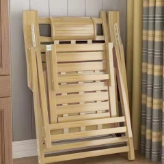 Zahradní polohovací křeslo, přírodní, bambus, URSEL