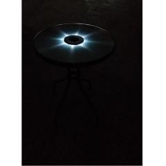 Jídelní stůl vhodný k zahradnímu setu, cen oceli / temperované sklo, OLIVAN