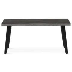 Stůl konferenční, 120x60x55 cm, MDF deska, dekor šedý dub, kov, černý lak CT-F4412 GREY