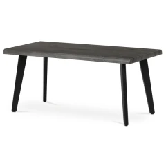 Stůl konferenční, 120x60x55 cm, MDF deska, dekor šedý dub, kov, černý lak CT-F4412 GREY