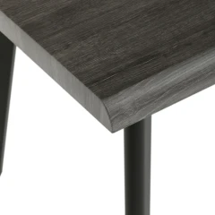 Stůl konferenční, 120x60x55 cm, MDF deska, dekor šedý dub, kov, černý lak CT-F4412 GREY