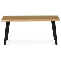 Stůl konferenční, 120x60x55 cm, MDF deska, dekor divoký dub, kov, černý lak CT-F4412 OAK
