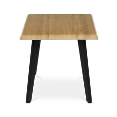 Stůl konferenční, 120x60x55 cm, MDF deska, dekor divoký dub, kov, černý lak CT-F4412 OAK