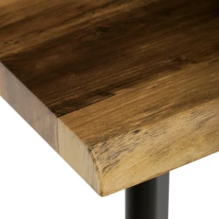 Stůl konferenční, 120x60x55 cm, MDF deska, dekor staré dřevo, kov, černý lak CT-F4412 OLW