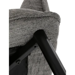 Židle jídelní, šedá vodoodpudivá látka, černý matný lak, kovové nohy DCH-J2139 GREY2