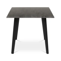 Stůl jídelní, 160x90x75 cm, MDF deska, dekor šedý dub, kov, černý lak HT-F4416 GREY